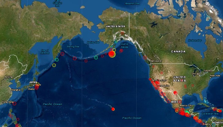 Предупредиха за възможно цунами в района на американските тихоокеански територии Гуам и Северни Мариански острови