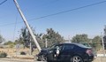 Кола се натресе в стълб на пътя Монтана - Видин