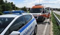 Кола се преобърна на булевард "България" заради наводнен участък