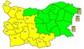 Жълт код за 14 области в страната и оранжев код за Черноморието