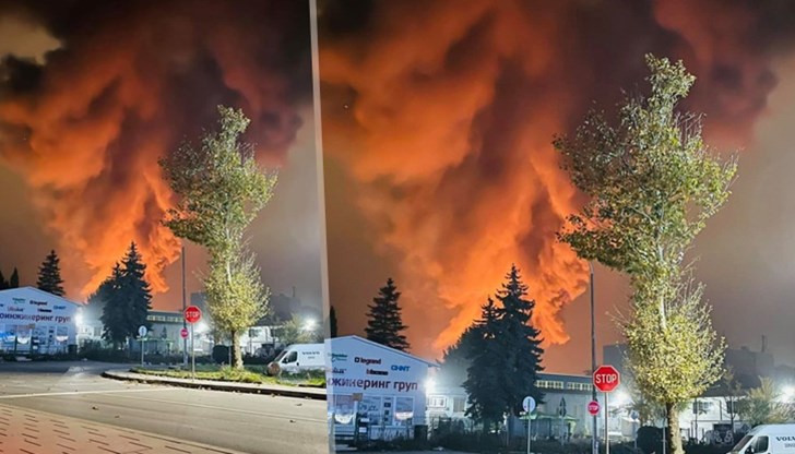 Огромен пожар гори в Западна промишлена зона във Варна
