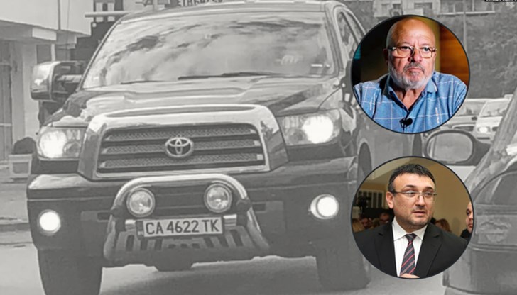 Пикапът "Тойота Тундра" на фирмата на Илия Златановпреди старият му регистрационен номер да бъде сменен, а колата да премине през няколко собственика, сред които и дъщерята на Младен Маринов