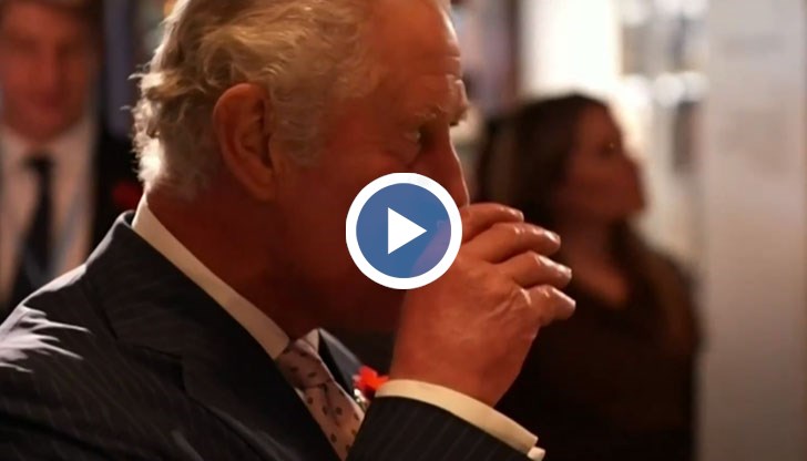 Престолонаследникът за кратко изгуби равновесие, докато отиваше към трибуната за да произнесе реч