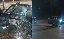Тежка катастрофа в Плевен, двигател излетя на метри от колата