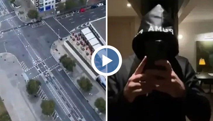 Хавиер публикува видеа, на които са заснети пусти испански градове като Барселона и Валенсия - има сгради, коли, дори гълъби, но няма хора