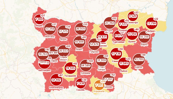 За последните седем дни се регистрира спад на заболеваемостта за страната За последните седем дни се регистрира спад на заболеваемостта за страната