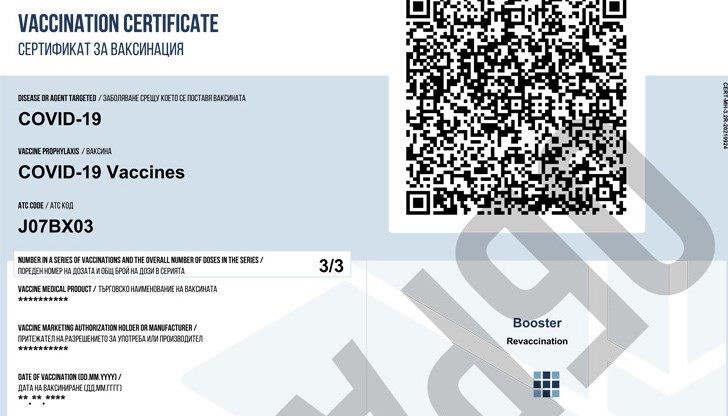 Въвеждането на общи правила за обозначаването на реваксинация в ЕС налага преконфигуриране на системата за генериране на европейски зелени сертификати, която беше изградена от „Информационно обслужване“ АД по договор с Министерството на здравеопазването Въвеждането на общи правила за обозначаването на реваксинация в ЕС налага преконфигуриране на системата за генериране на европейски зелени сертификати, която беше изградена от „Информационно обслужване“ АД по договор с Министерството на здравеопазването