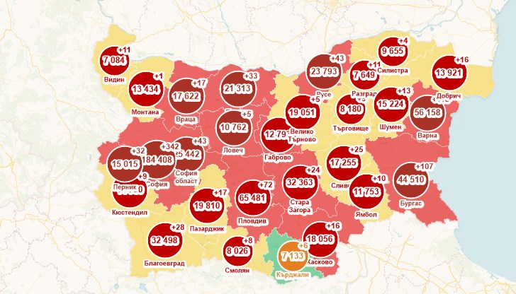 Русе все още е в червената зона Русе все още е в червената зона