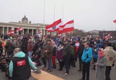 Във Виена отново имаше протести срещу ковид мерките на правителството