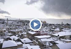 Според метеоролозите снежната покривка в Ерусалим достига 20 см дебелина