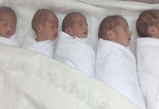 Теглото на всяко от десетте новородени е от 950 до