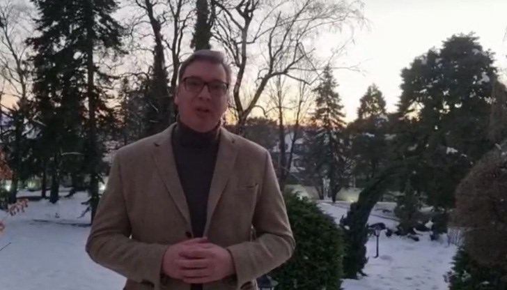 Видеообръщение на президента на Сърбия