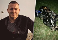 Ударът е бил толкова жесток че моторът Хонда е смачкан