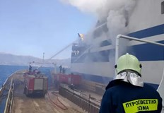 Спасиха още един шофьор от горящия ферибот Юрофери Олимпия край