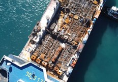 Юрофери Олимпия продължава да дими фериботът е наклонен на една