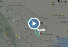 Сайтът за проследяване на полети е документирал надписаНа фона на