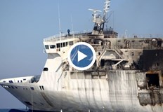 Вижте видео от корабаРазполагаме с кадри от дрон на които