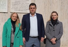 Председателят на Общински съвет Русе Иво Пазарджиев и заместник председателите