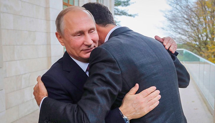 Башар Асад е разговарял по телефона с руския си колега Башар Асад е разговарял по телефона с руския си колега