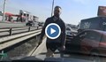 Мъж заплаши с метална палка шофьор на Околовръстния път в София