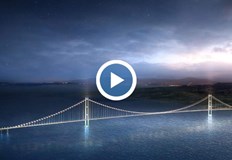 Нов мост рекордьор свързва Европа и АзияЧанаккале 1915 е най дългият висящ пътен мост в света