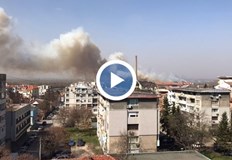 Пожар пламнал в сухи треви в района на Гюргево донесе