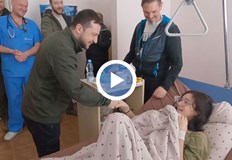 Президентът Зеленски посети болница в Киев където са настанени цивилни