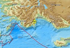 Земетресение с магнитуд 4 6 бе регистрирано днес в турския средиземноморски окръг