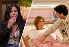 Докато в сериала Приятели Рейчъл раждала своята дъщеричка в истински