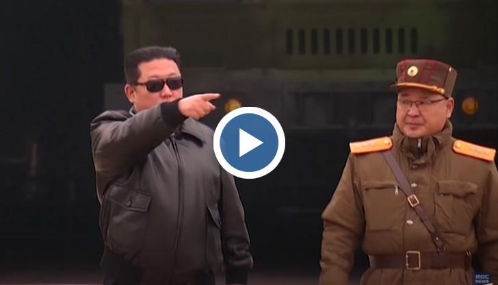 Севернокорейският лидер командва изстрелване на ракета