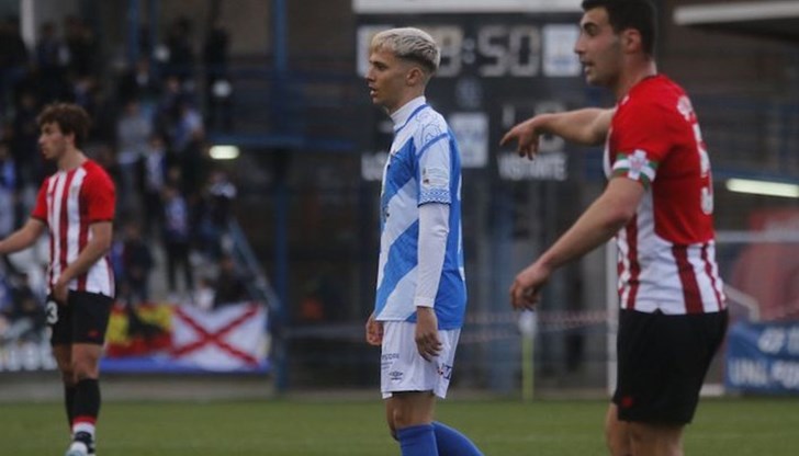 Митко Русанов записа първи минути в испанската трета футболна дивизия при победата на Талавера с 4:0 над Атлетик Билбао-2