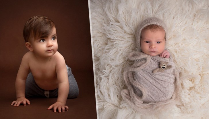 Фотограф от Русе запечатва в студиото си първите дни на новородените