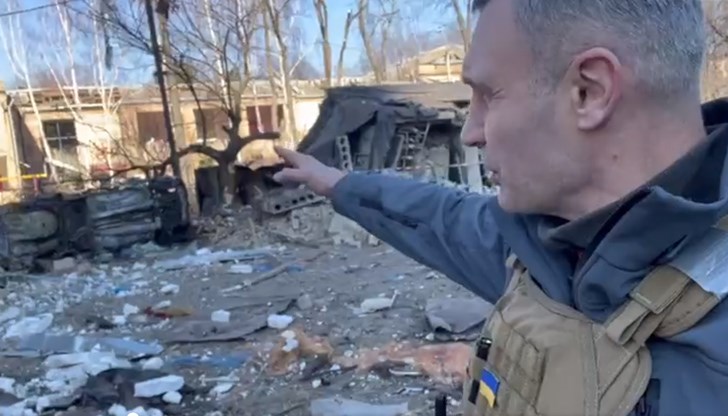 "Сега основна цел на агресора е нашият роден град Киев. Виждаме резултатите. Искат да уплашат хората но няма да успеят”, каза Виталий Кличко