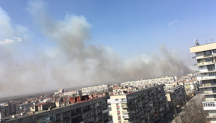 Огнеборците от Гюргево са били затруднени сериозно в потушаването на пожара заради силния вятър
