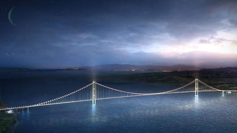 Нов мост-рекордьор свързва Европа и АзияЧанаккале 1915 е най-дългият висящ