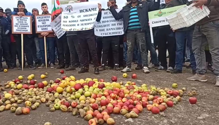 Овощари и зеленчукопроизводители организираха протест в късния следобед край ГКПП