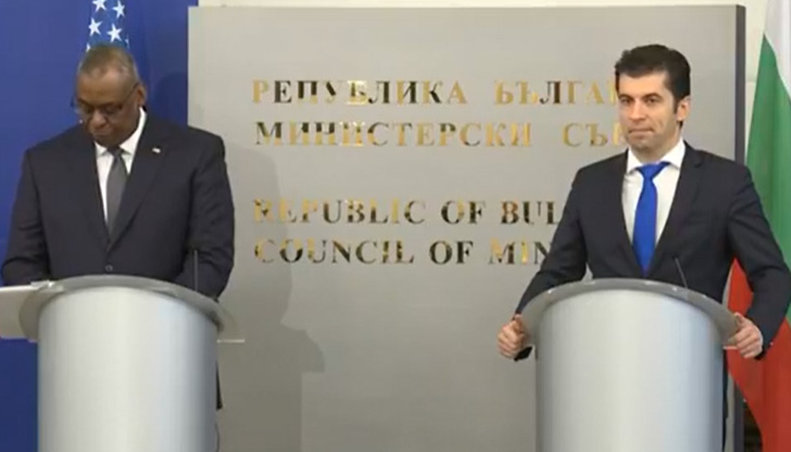 Министър-председателят Кирил Петков се срещна със секретаря по отбраната на