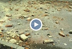 На разпространени в ютуб кадри се виждат отломки от сгради