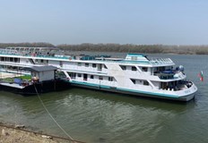 Корабът е закотвен до Топлата вода в Русе и съвсем скоро ще