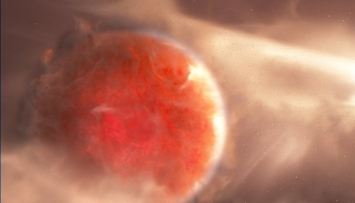 Това е огромно планетарно "бебе", което все още е в "утробата", близо до младата звезда AB Aurigae, която има 2,5 пъти по-голяма маса от тази на Слънцето