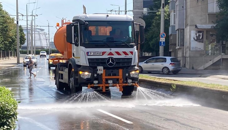 Участъците с изкопни работи на ВиК няма да бъдат обслужени от миещите машини