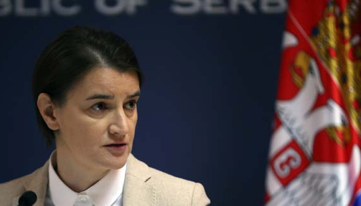 Сръбският премиер Ана Бърнабич заяви, че не се тревожи за