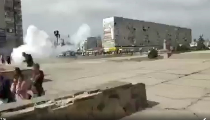 Руските сили обстрелваха мирен протест в Енергодар, където се намира