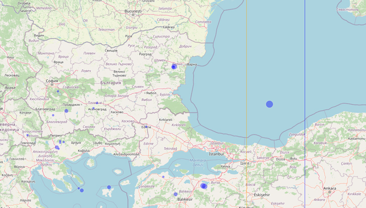 Трусът е регистриран снощи в 20:38 часа българско време и