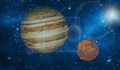 Утре призори любители ще могат да наблюдават сближаването на Марс и Юпитер