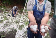 Градушка с големината на яйце нанесе тежки щети в ЧепелареМестните хора