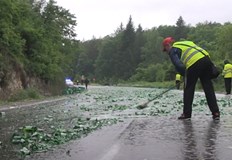 Възстановено е движението по пътя Русе Бяла в района