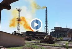 Голямо количество жълт дим бе изпуснато от торовия заводОгромно количество