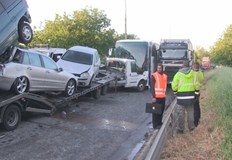 Пътят към граничния пункт Дунав мост в посока от София