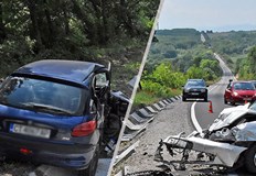 Тежка катастрофа между Пежо и Сеат стана в ранния следобед на пътя